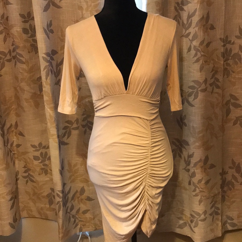 Seduction V-Neck Ruched Dress